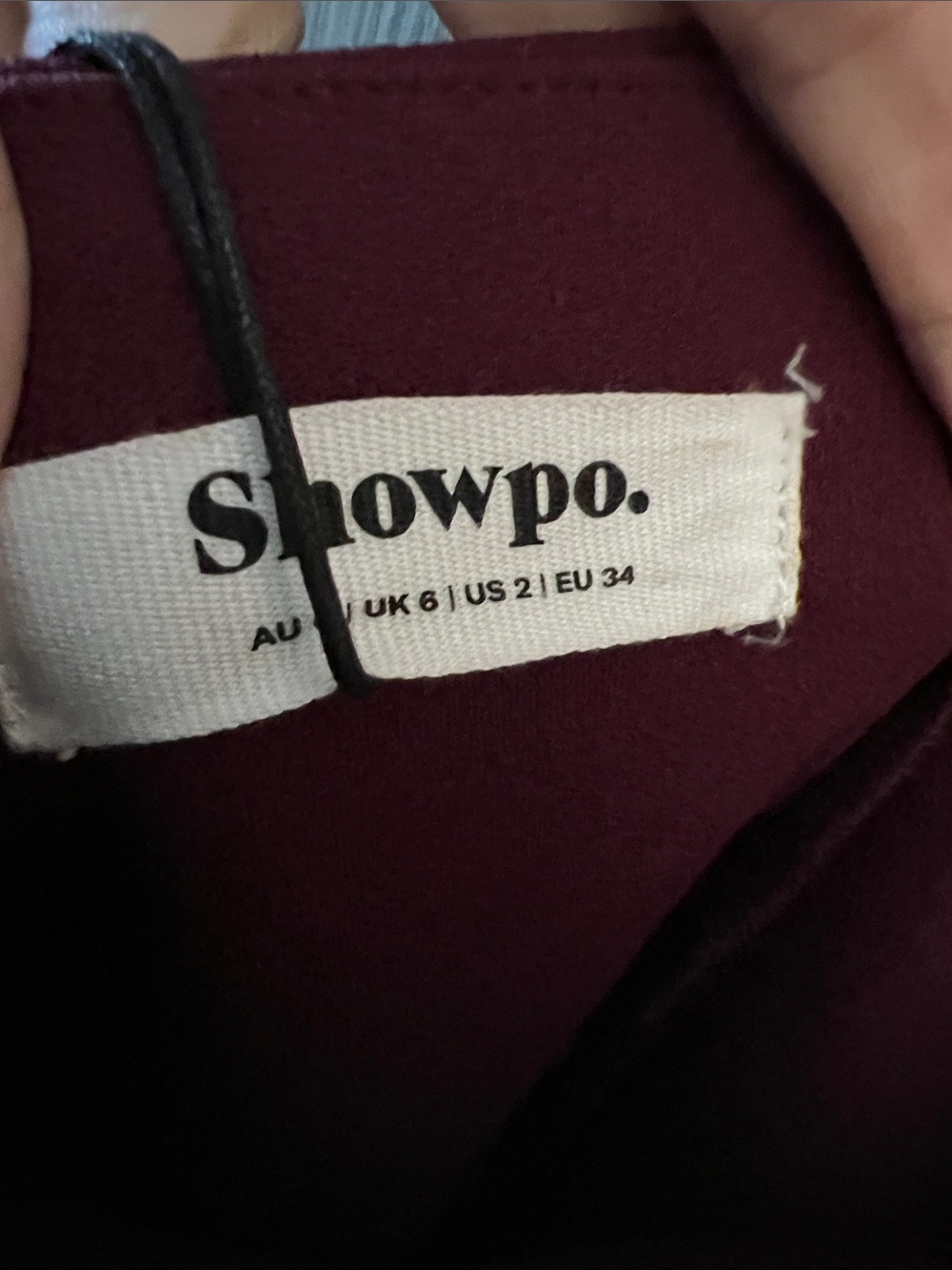 NWT REVOLVE Showpo Salome wine Halter Fitted Maxi Dress US 2 - Picture 5 of 10